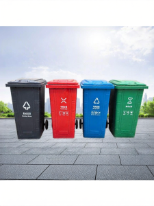 MOLORE | Galvanized Large Capacity Thickened Trash Bin 240L