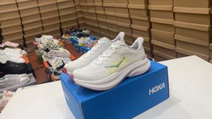 รองเท้าวิ่งHo--ka Mach 6 สีขาว ทำจากวัสดุทนทาน สวมใส่ได้ทุกวัน พร้อมกล่อง