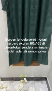 GORDEN SERUT JENDELA MODEL PENDEK KORDEN MINIMALIS GORDEN RUMBAI UKURAN 80x165 CM MOTIF EMBOS SALUR
