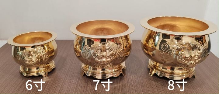 铜香炉/100%纯铜香炉/狮头香炉/6寸/7寸防氧化/佛具/万成神料行