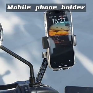 Cellphone Holder For Motorcycle Universal Cycling Phone Holder Shoot 360° Rotatable Shock Absorbing