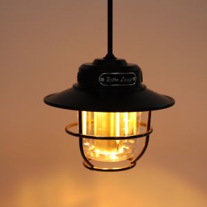 LED Portable Lamp IPX4 Waterproof Pendant Lamp Type-C Charging Hanging Ambient Light 4 Gear Stepless Dimming for Outdoor