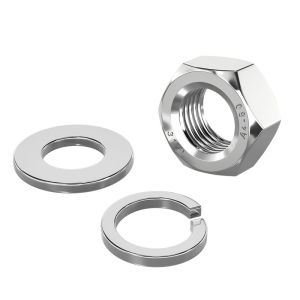 TIANZHUOJINSHU | Stainless Steel Nut Hex Screw Cap Flat Washer Spring Washer Set M2-M30