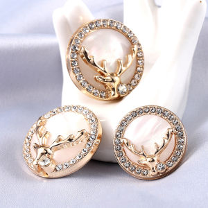 10 Fashionable and Exquisite High-End Deer Designs with Rhinestones Inlaid with Metal Buttons DIY Sewing Accessories