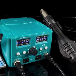 Welding Machine 3 In 1 Portable Soldering Iron Welding Machine Set Soldering Kit Double Digital Display Thermostat Soldering Station Welding Repair Soldering