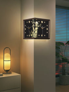 XIANGYUE | Vintage Style Double-Sided Wall Clock with Corner Light Free-Hanging