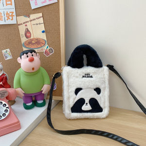 Simple Stylish Plush Mobile Phone Bag for Women Vertical Mini Trendy Crossbody Bag Urban Minimalist Velvet Magnetic Buckle