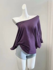 Áo Thun Nữ Tay Dài Rộng Rãi Modal Dáng Chữ a Phong Cách Ngọt Ngào Mùa Hè Thường Ngày Có Tay Áo Dài Bằng Vải Nhung