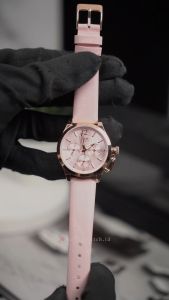 Jam Tangan Wanita Expedition Multifunction EX 6381 BFLRGPN Rose Gold Bezel Pink Dial Pink Leather Strap