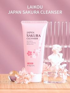 LAIKOU Japan Sakura Brightening Cleanser Face Wash 150g Pembersih Muka Oil Control Facial Wash