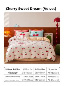 DOHIA | Thick and Warm Coral Fleece Bedding Set