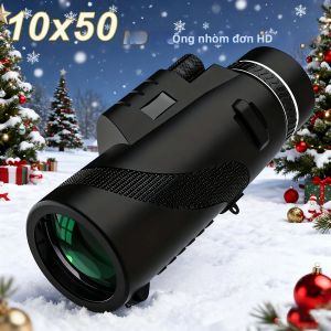 Kính Thiên Văn HD 10x50 Nâng Cấp Với Ống Kính Vật Kính Lớn Chân Máy Đa Năng Lấy Nét Thủ Công Và Tay Cầm Điều Chỉnh Được Dành Cho Quan Sát Ngoài Trời
