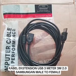 V170 ORI KABEL EKSTENSION USB 3 METER 3M 2.0 SAMBUNGAN MALE TO FEMALE  PERPANJANGAN 3 EXTENDER TAMBA