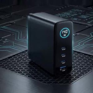Ilepo | Sạc Nhanh GaN 4 Cổng 140W Với Màn Hình Thông Minh USB C PD3.1 Dành Cho iPhone 17/16/15 Xiaomi Samsung S26 Laptop - Sạc Tốc Độ Cao