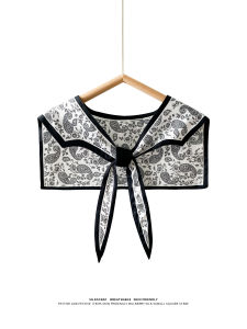 WEIAI | French Vintage Floral Print Wrap Shoulder Womens Spring Summer Fashion Versatile Fake Collar Neck Protection Shawl