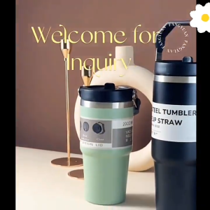 THERMOS STAINLESS HANDLE TERMOS KOPI TAHAN PANAS DAN DINGIN ADA SEDOTAN KAPASITAS 900ML