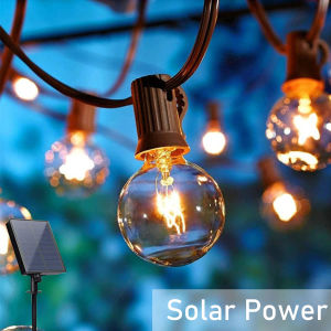 Outdoor Waterproof G40 10LED Solar Lights - Ideal for Garden Decor Weddings & Festive Tree Lighting