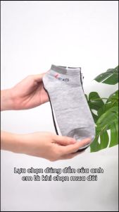 Vớ nam nữ cổ ngắn thể thao tất nam cổ thấp chất liệu cotton kháng khuẩn khử mùi thoải mái vận động - LD-S01-LEXIS