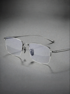 Colore.in | Ultra-light Pure Titanium Men's Semi-rimmed Prescription Eyeglass Frame