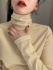 High Neck Fleece-lined Womens T-shirt