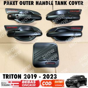 Cover Outer Mangkok All New Triton 2016 2020 2022 2023 2024 Up Hitam Chrome