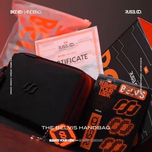 RUSELCO I Bundling Handbag Enigma-Signature dan Tumbler Terma Paket Hemat Tas Clutch Pria Waterproof