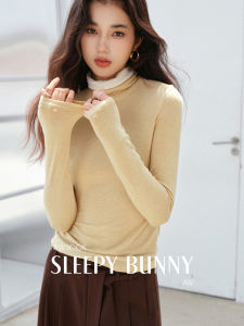 High Neck Long Sleeve Slim Fit T-shirt