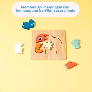 Beringin Toys - Wooden 3D Snap Puzzle / 3D Puzzle / Mainan Puzzle / Jigsaw Puzzle