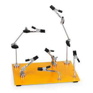 NEWACALOX Magnetic PCB Fixture Soldering Helping Hands Welding Locator Universal Flexible Arm Alligator Clip Repair Welding Tool