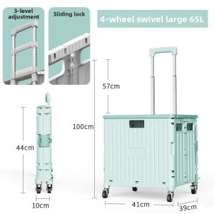 Foldable Stair Climbing Shopping Trolley