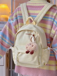 Japanese Style Ins Pure Color Lightweight Schoolbag Female Student Fresh Minimalist Easiest for Match Mini Backpack Travel Small Backpack