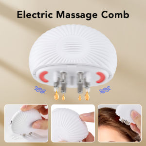 Electric Massage Comb Scalp Applicator Essential Oil Liquid Guide Massage Comb Red and Blue Light Care Vibratings Activates Hair Follicles Anti Hair Loss Scalp Care Tools