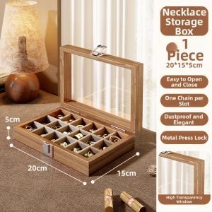 Necklace Wooden Jewelry Storage Box