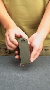 TOPTACPRO Tactical Mag Pouch Laser Cut 9mm SMG Single Mag Pouch LSR Mag Carrier Waist Pack Belt Bag Nylon Quick Release Mag Holder Expandable MOLLE Hook & Loop Hiking Mag Pouch