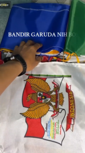 Bendera Bandir Garuda Warna Warni Ukuran 3 Meter Bahan Kain Premium