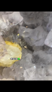 6.5kg 高26cm✅🇧🇷 巴西白水晶洞|共生钛晶 ✨ 黄方解石🍀Natural Brazilian Clear Quartz Geode 🇧🇷
