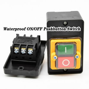 Waterproof ON/OFF Push Button Switch Pushbutton Switch With Base Case AC 220V/380V 10A KAO-10KH
