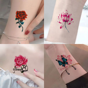 Waterproof Long-lasting Realistic Floral Butterfly Tattoo Stickers