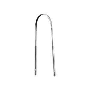 Suolaer Tongue Scraper Cleaner Adult Surgical Grade Eliminate Bad Breath Stainless Steel Metal Tongue Scarper Brush Dental Scrapper Tool