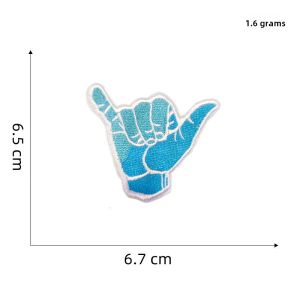 Summer Style Iron on Embroidery Patch Cartoon Coke Computer Stitched Finger Coconut Tree Patch Work DIY Sewing Accessories
