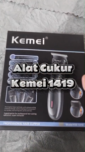 Kemei 1419 Hair Clipper Wireless Alat Cukur Rambut Kumis Jenggot Tanpa Kabel Elektrik Shaver