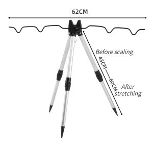 1PC Hợp Kim Nhôm Cần Câu Cá Chân Đế Ném Xa Kính Thiên Văn Hình Tam Giác Mặt Đất Chèn Chân Đế Cho Câu Cá Biển
