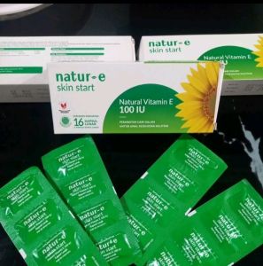 Natur - E Skin Start Natural Vitamin E 100IU 4 Strip Kemasan Baru
