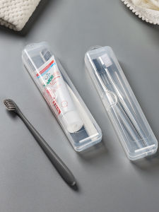 Portable Travel Toothbrush Storage Box Transparent Breathable Childrens Toothpaste Box Durable Plastic Toothbrush Holder for Business Trips