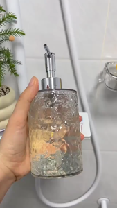 400ml Liquid Container Transparent square round hand sanitizer shampoo shower gel bottle 400ml