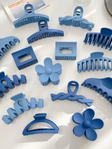 Klein Blue Small กิ๊บติดผม สําหรับผู้หญิง ฤดูร้อน เครื่องประดับผม Chignon Shark Clip มีสไตล์ ที่จับผมเครื่องประดับผม