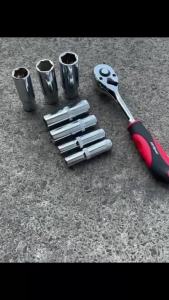 1/4 inch Drive Deep Socket Set 6-Point Hex Short Socket Set Ratchet Wrench Drive Ratchet Socket Wrench Tool 4 To 14mm