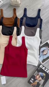 Áo Cổ Vuông 2 Dây Có Mút Ngực (Mút Rời) - Tharo Clothing [AO00253]