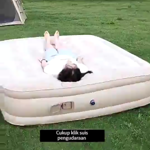 [SG Stock] Inflatable Air Bed Mattress Built In Integrated Cordless Pump Thick Camping Super Single Queen