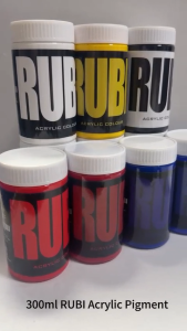 300ml RUBI Acrylic Pigment High Saturation High Concentration Can Be Used On Stones Wood Ceramics Plastics Glass And Walls